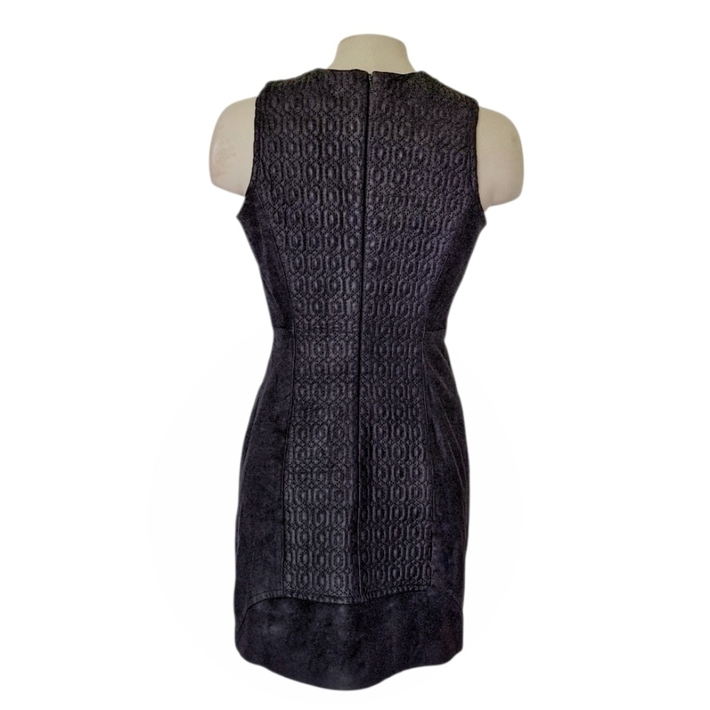 Theyskens Theroy Black Leather Quilted Mini Dress Sexy Luxury Glam 2 - Picture 4 of 10